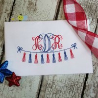 Tassels Bunting Machine Embroidery Design